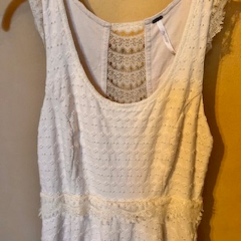 NEW Free People CREAM LACE Skater Dress, Size XS